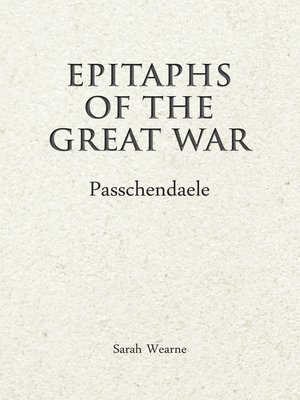 cover image of Epitaphs of the Great War